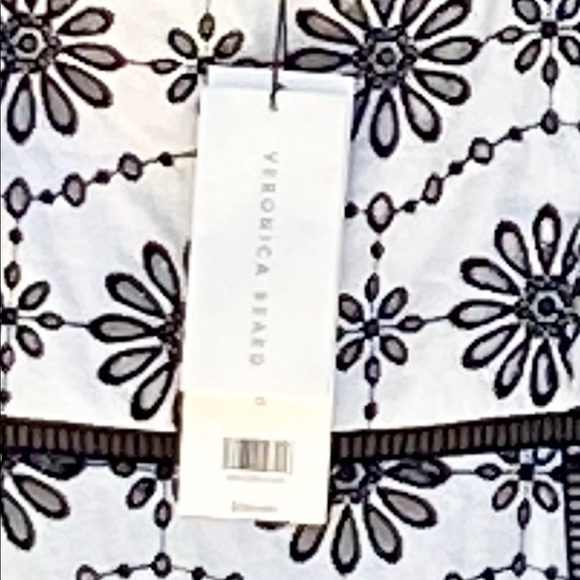 Veronica Beard White and Black Embroidered Maxi Dress - Picture 4 of 6